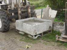 Fondation en béton pour accueillir la structure