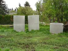 les bassins cimentés 
